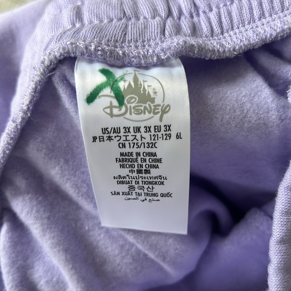 Disneyland purple iridescent jogger sweats with gray stripes size 3XL - Picture 5 of 10